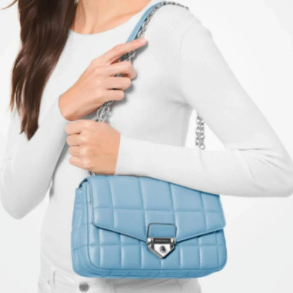 MICHAEL Michael Kors Soho Large Shoulder Bag Fantastic Reviews MSRP$458 CHAMBRAY
